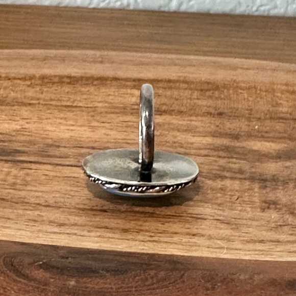 Oval Opalite gem set in silver - Picture 4 of 6